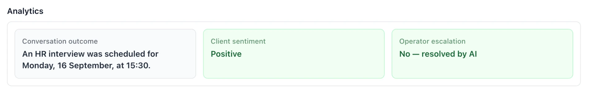 Command Center sentiment analytics