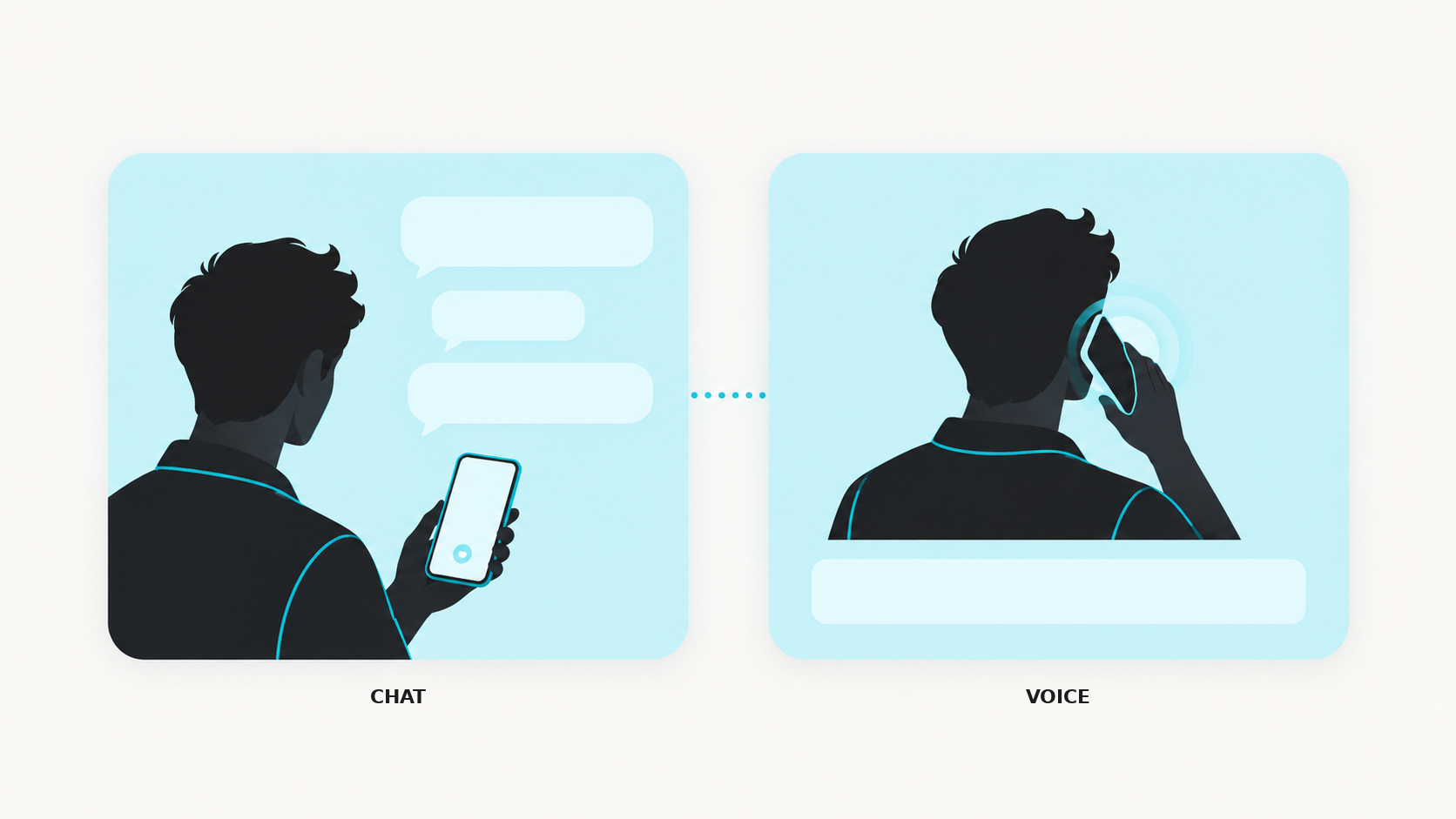 Chat and voice channels handled by one agent
